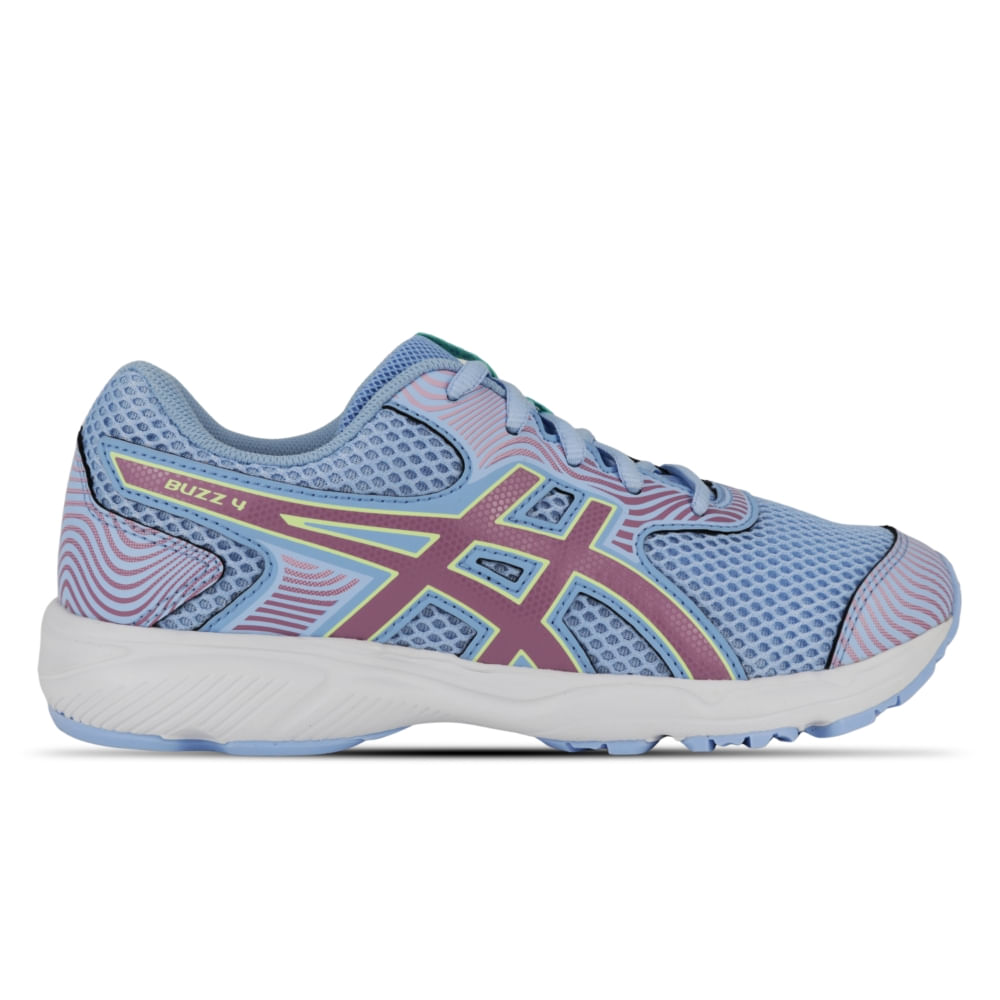 Tênis ASICS Buzz 4 - Infantil - Azul/Amarelo