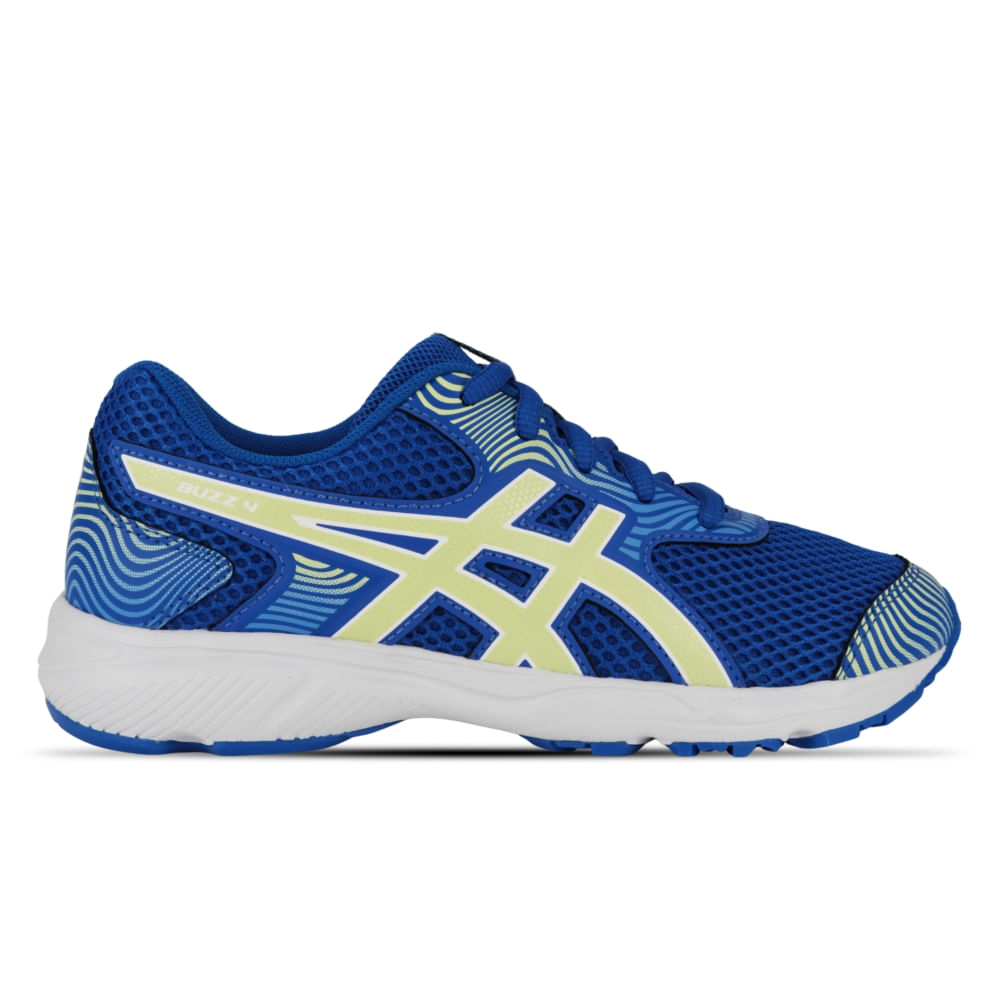 Tênis ASICS Buzz 4 - Infantil - Azul/Branco