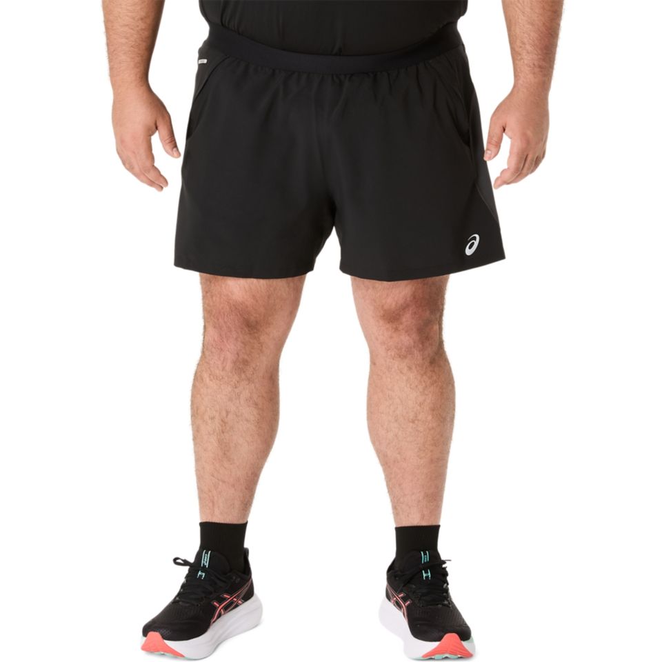 Shorts Asics Road 5in - Masculino - Preto/Cinza