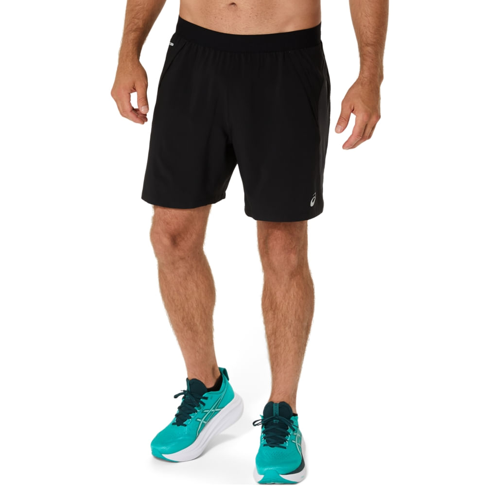 Shorts ASICS Road 7In – Masculino – Preto/Cinza
