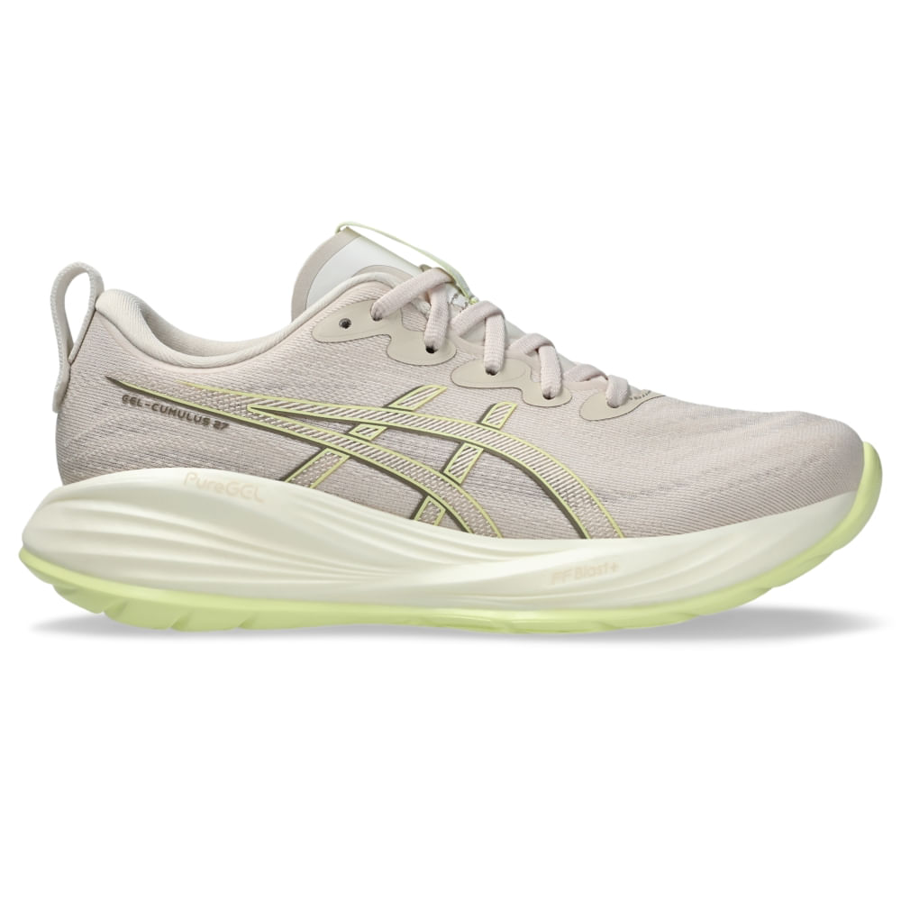 Tênis ASICS GEL-Cumulus 27 – Feminino – Bege/Amarelo