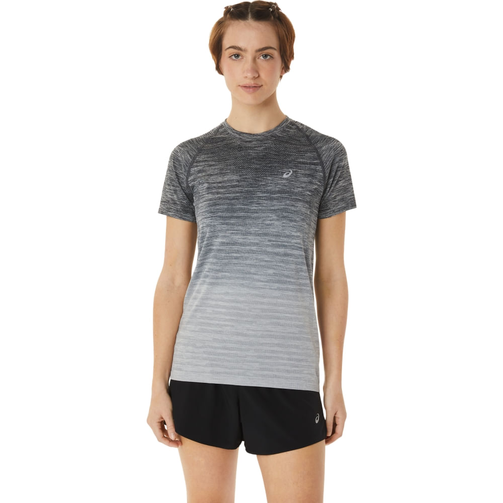 Camiseta ASICS Seamless – Feminino – Cinza/Cinza