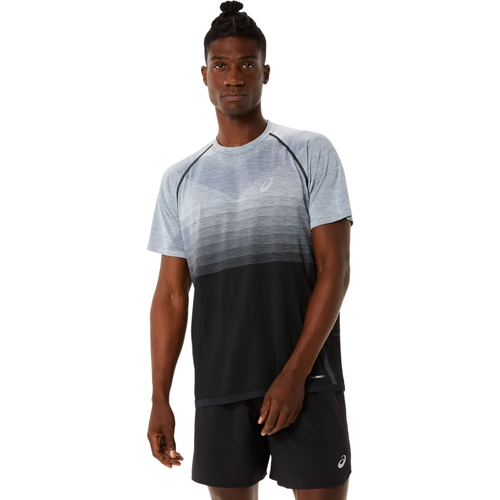 Camiseta ASICS - Masculino - Preto/Cinza