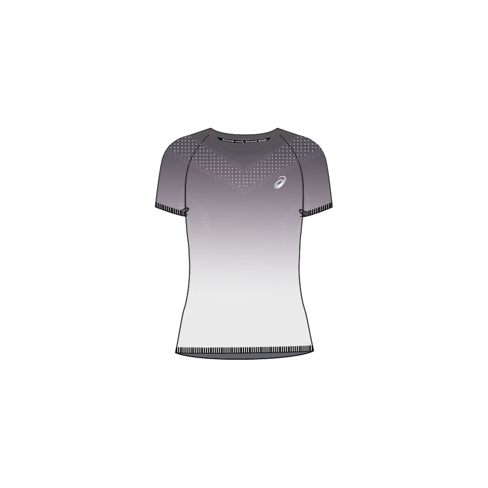 Camiseta ASICS Seamless - Feminino - Cinza/Cinza - tam: GG — foto 3