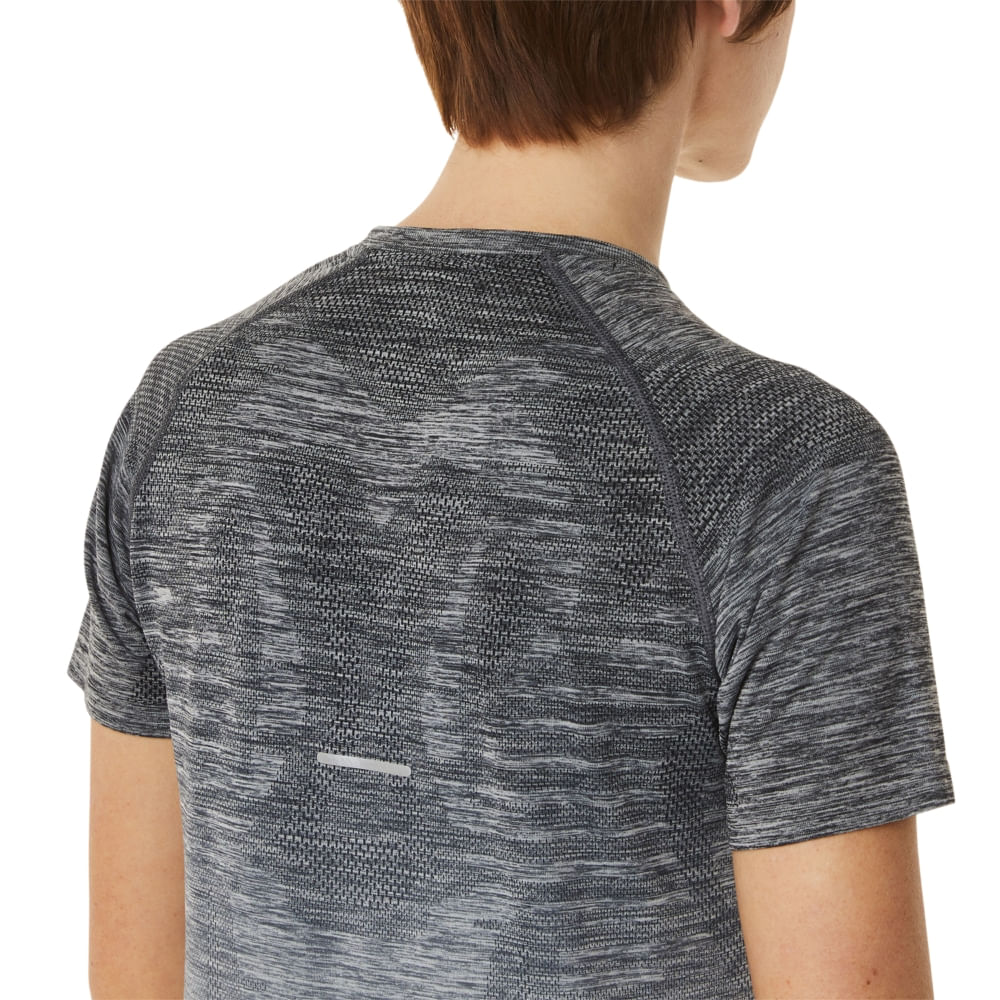 Camiseta ASICS Seamless - Feminino - Cinza/Cinza - tam: GG — foto 7