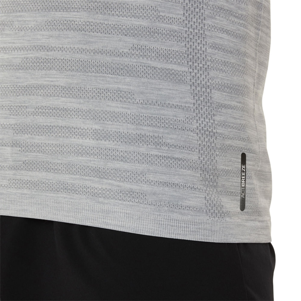 Camiseta ASICS Seamless - Feminino - Cinza/Cinza - tam: GG — foto 8