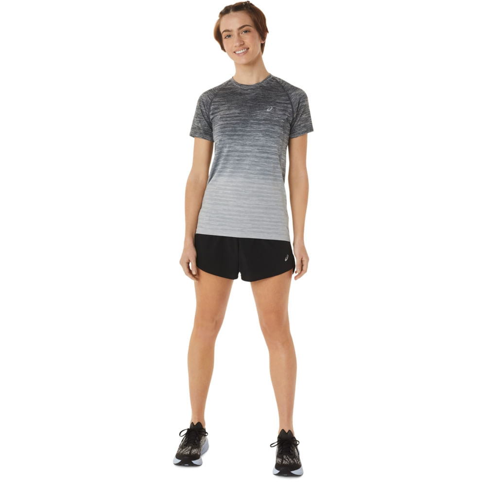 Camiseta ASICS Seamless - Feminino - Cinza/Cinza - tam: GG — foto 9