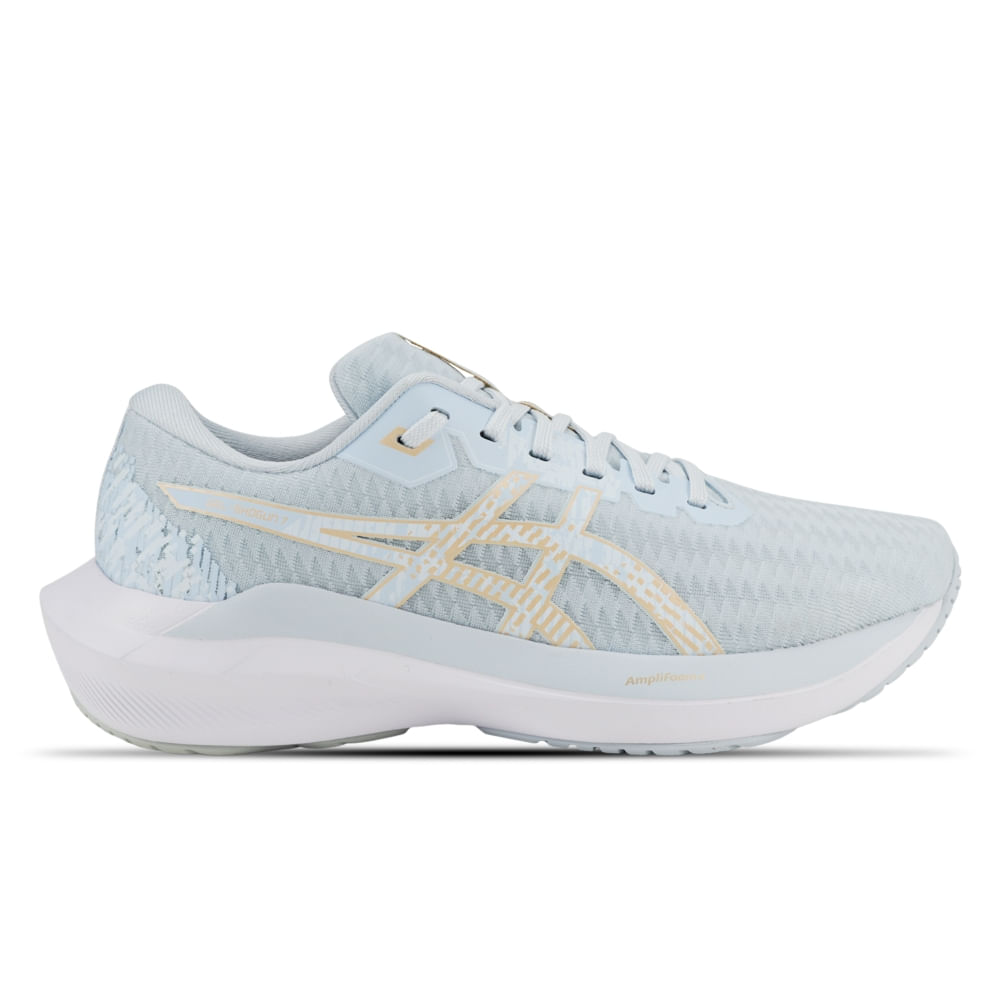 Tênis ASICS GEL-Shogun 7 – Feminino – Azul/Dourado