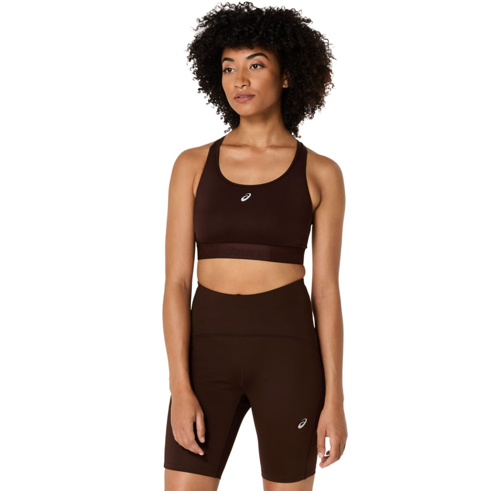 Top ASICS Road Compression - Feminino - Marrom