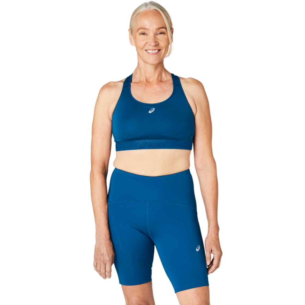 Top ASICS Road Compression - Feminino - Azul - tam: 3G