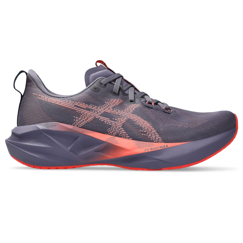 Tênis ASICS Novablast 5 - Masculino - Roxo/Rosa
