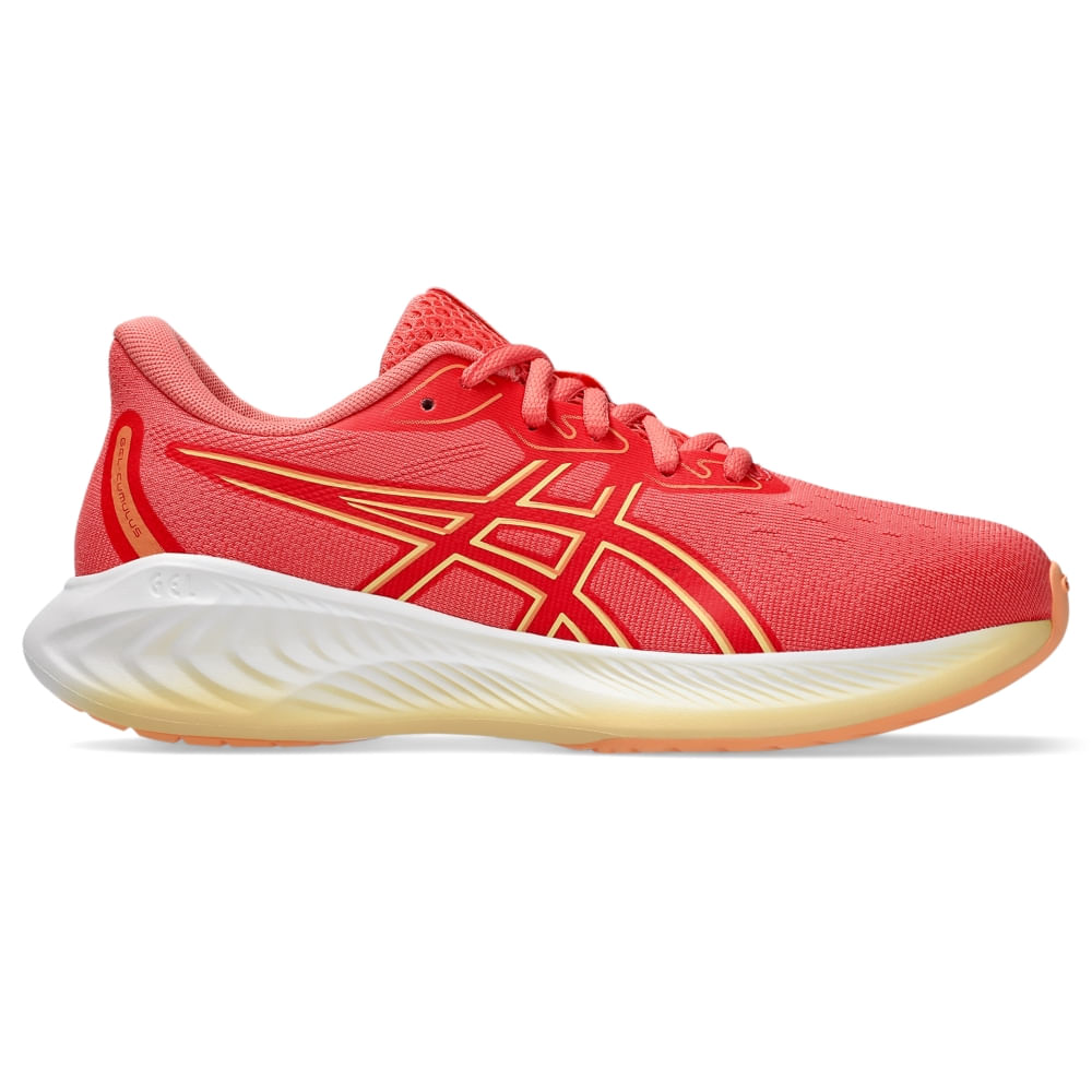 Tênis ASICS GEL-Cumulus 26 GS - Infantil - Rosa/Laranja