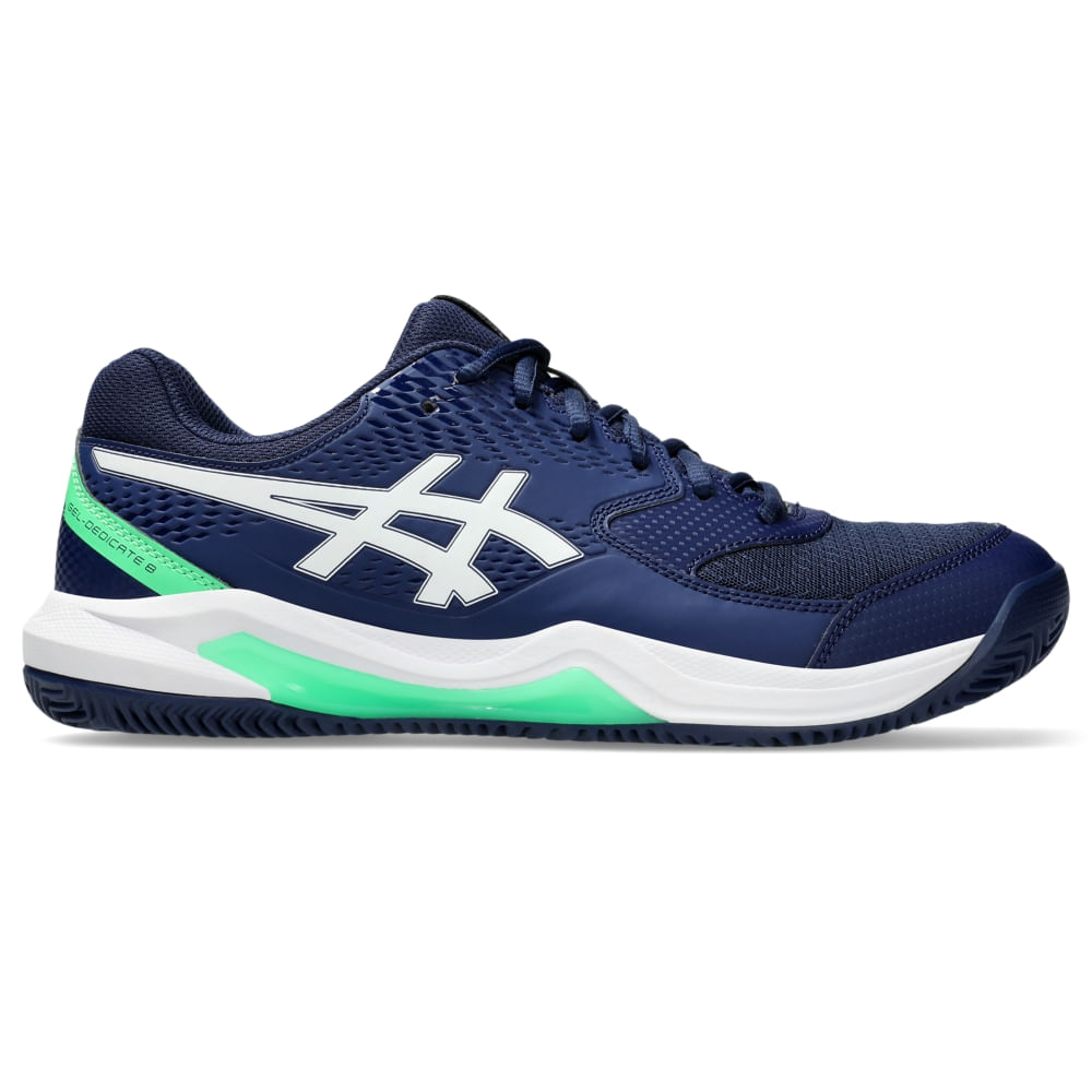 Tênis ASICS GEL-Dedicate 8 Clay - Masculino - Azul/Branco
