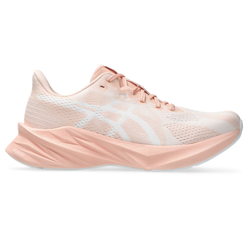 Tênis ASICS Dynablast 5 - Feminino - Branco/Rosa
