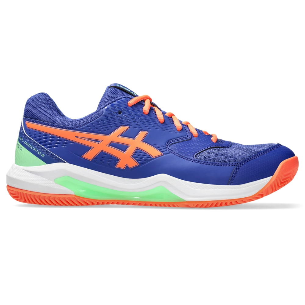 Tênis ASICS Gel-Dedicate 8 Padel – Masculino – Azul/Laranja