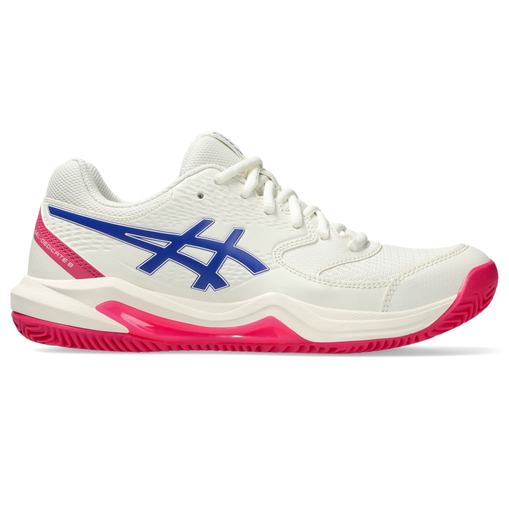 Tênis ASICS Gel-Dedicate 8 Saibro - Feminino - Branco/Azul - tam: 39 Menor preço em Tênis ASICS Gel-Dedicate 8 Saibro - Feminino - Branco/Azul - tam: 39
