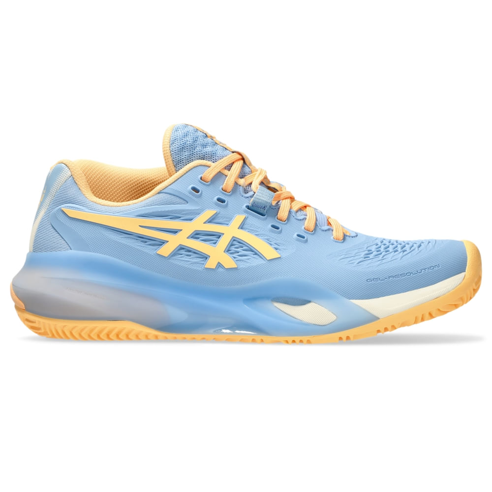 Tênis ASICS Gel-Resolution X Padel – Feminino – Azul/Laranja