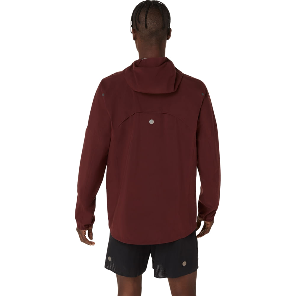 Jaqueta ASICS Impermeável Metarun - Masculino - Marrom - tam: PP — foto 12