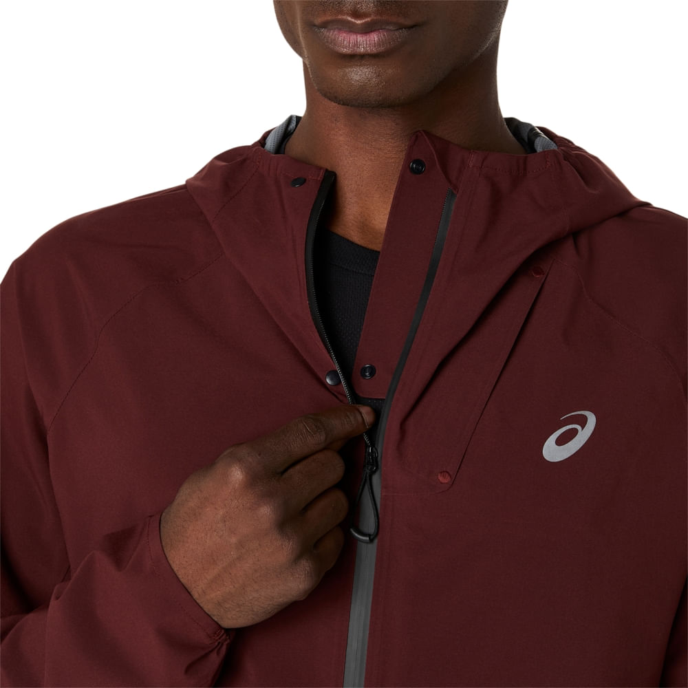 Jaqueta ASICS Impermeável Metarun - Masculino - Marrom - tam: PP — foto 5