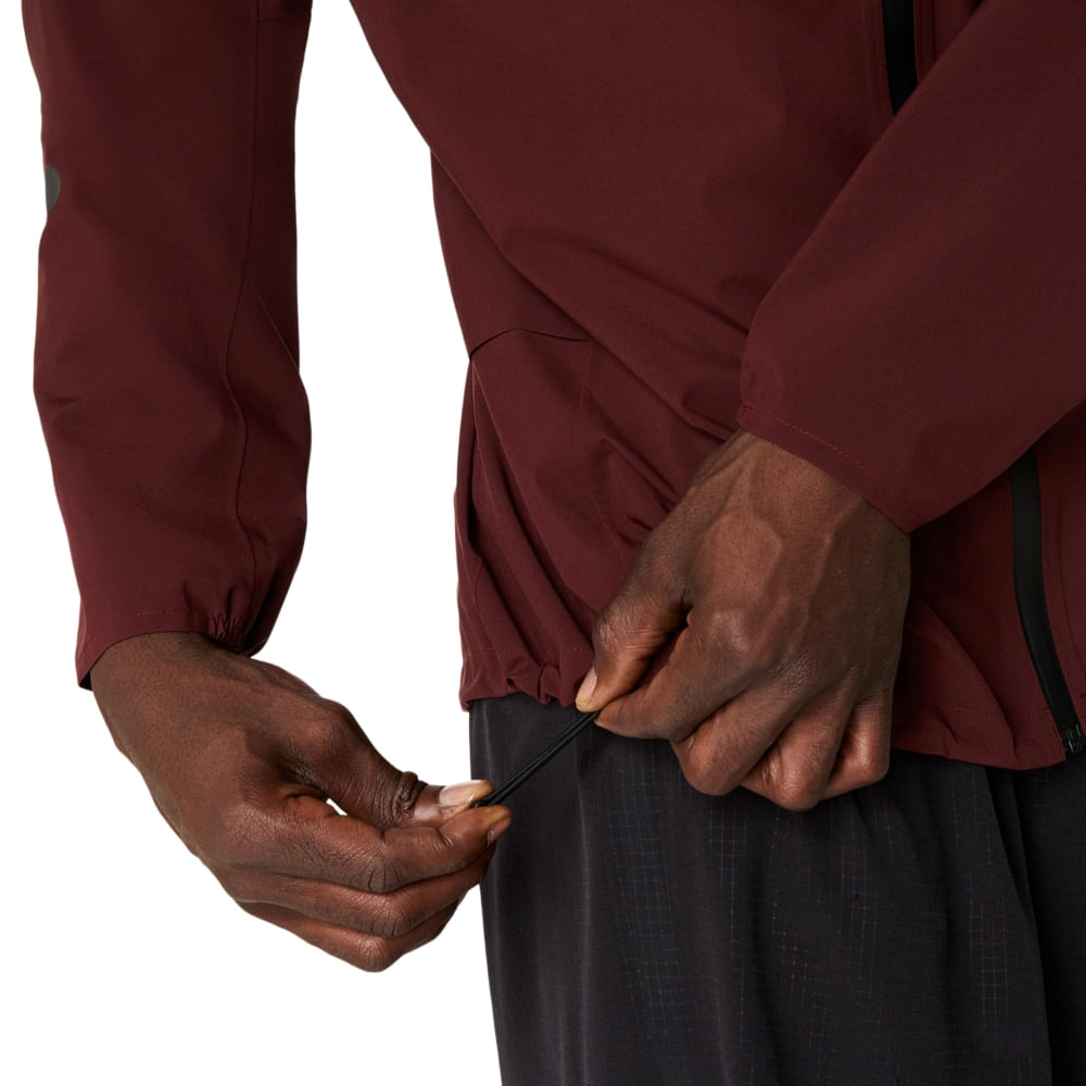 Jaqueta ASICS Impermeável Metarun - Masculino - Marrom - tam: PP — foto 7