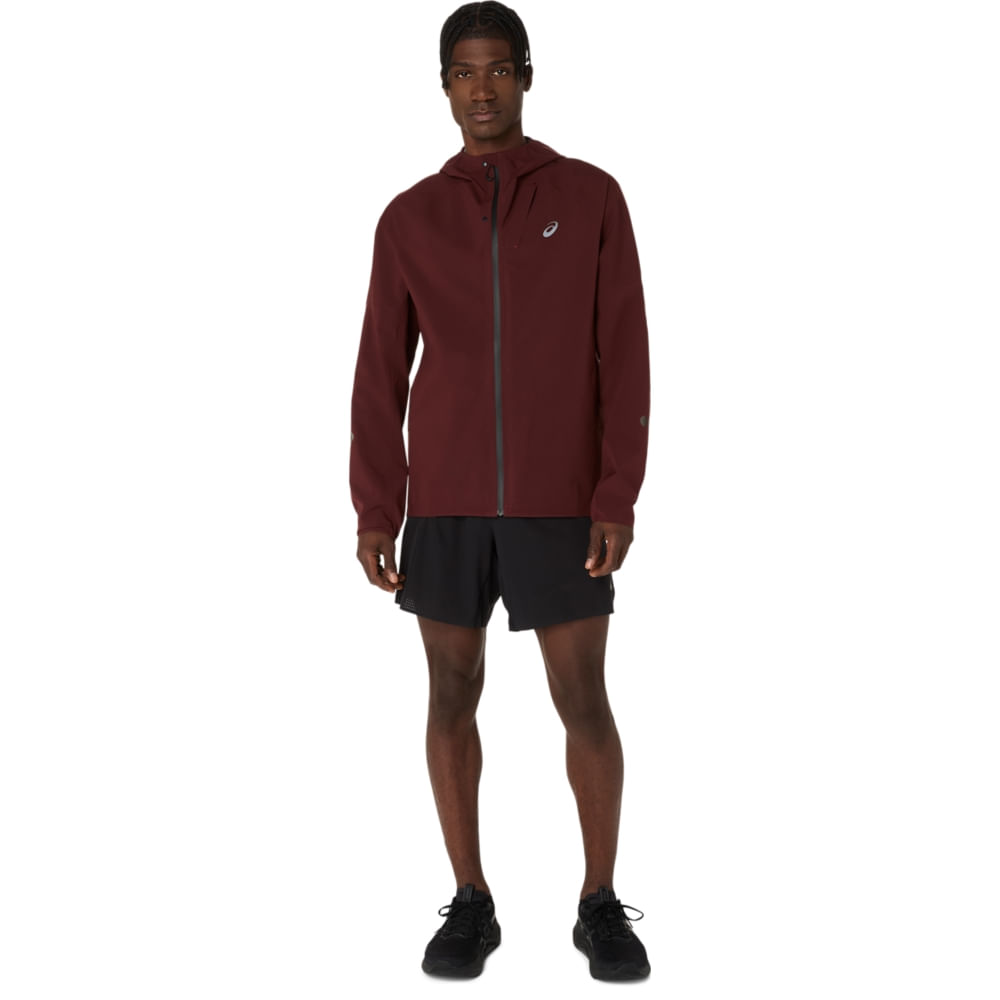 Jaqueta ASICS Impermeável Metarun - Masculino - Marrom - tam: PP — foto 11