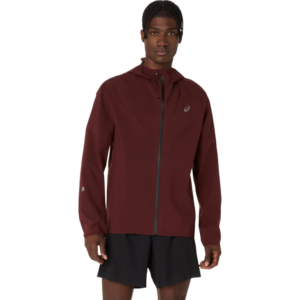 Jaqueta ASICS Impermeável Metarun - Masculino - Marrom