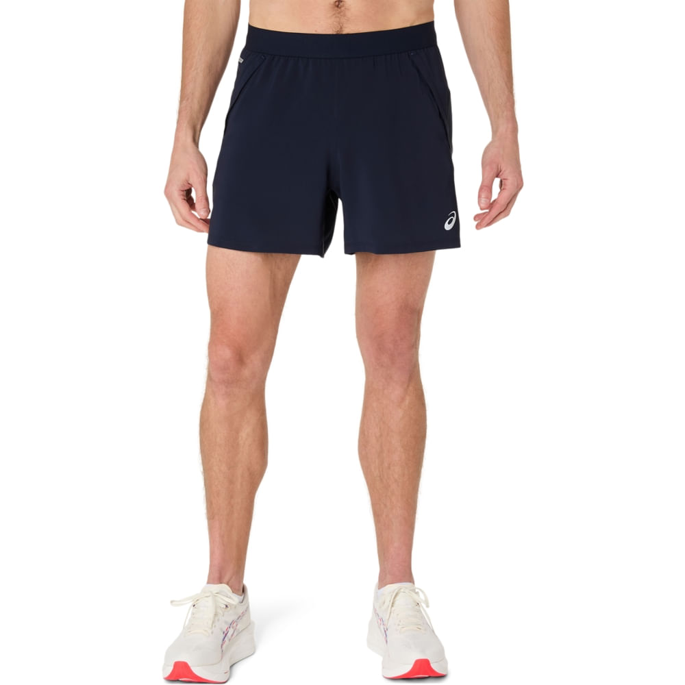 Shorts ASICS Road 5In - Masculino - Azul/Cinza