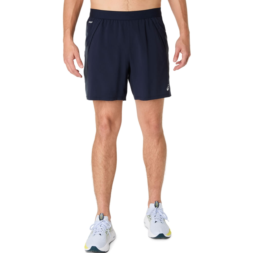 Shorts ASICS Road 7In - Masculino - Azul/Cinza