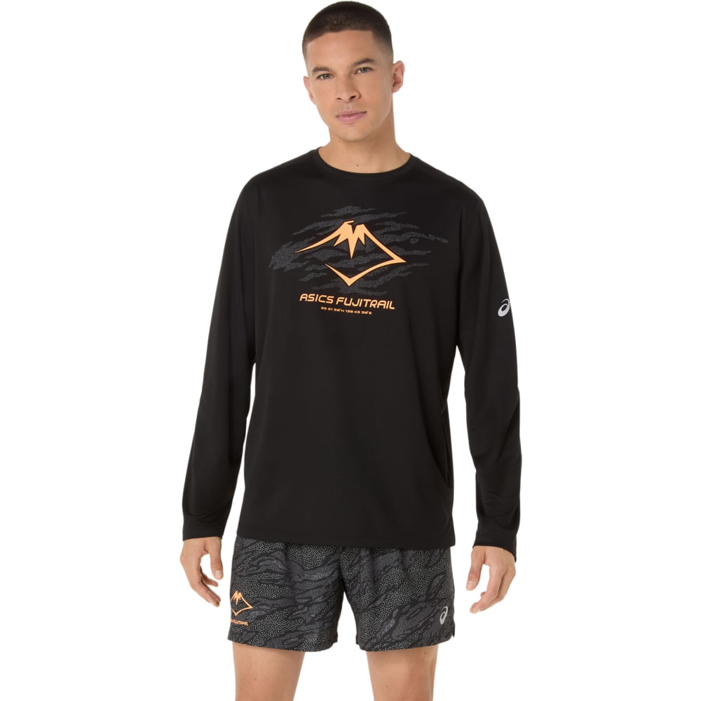 Camiseta ASICS Manga longa Fujitrail - Masculino - Preto - tam: GG