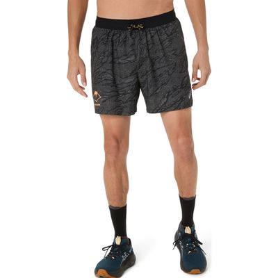 Shorts ASICS Fujitrail All Over Print 5In - Masculino - Preto