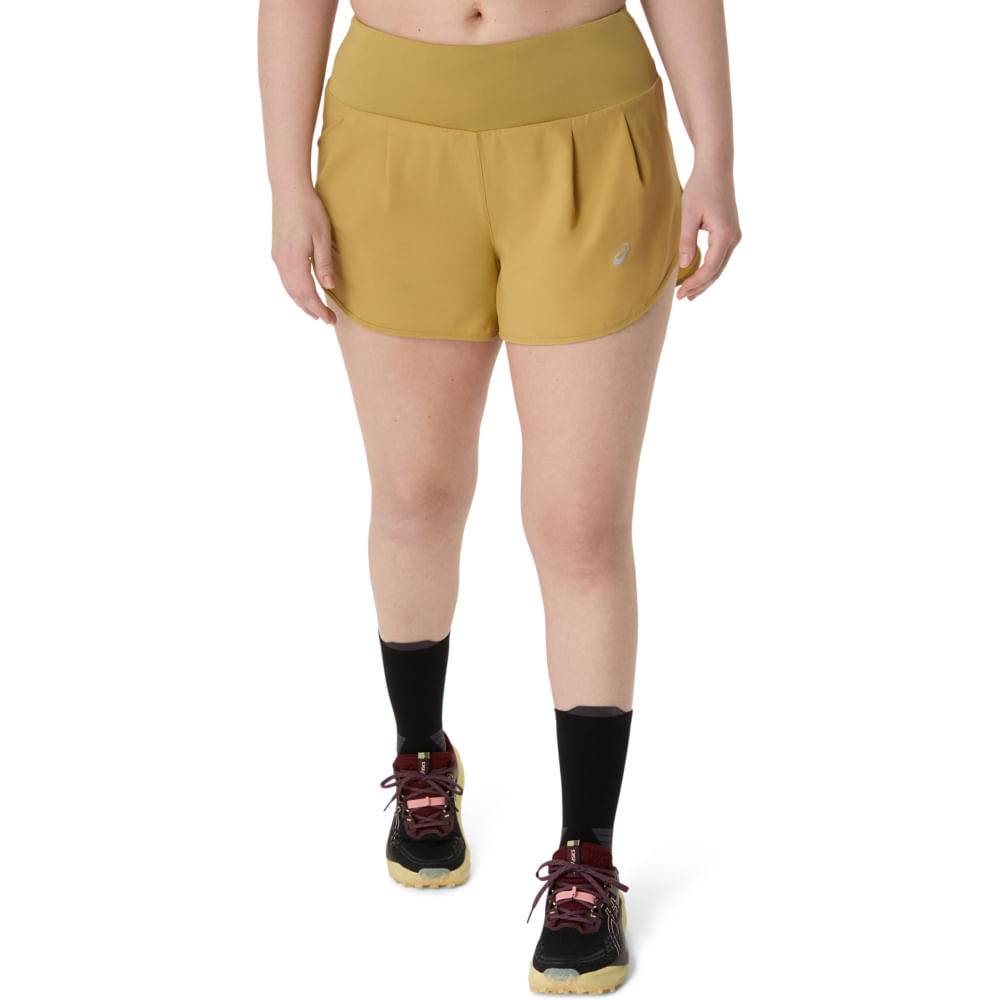 Shorts ASICS Road 3.5In - Feminino - Amarelo