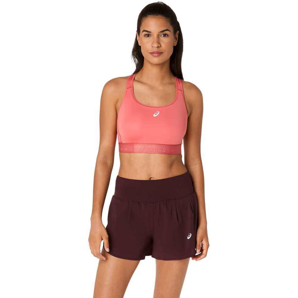 Top ASICS Road Compression - Feminino - Rosa