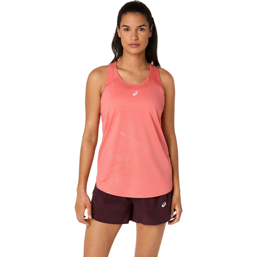 Regata ASICS Road All Over Print - Feminino - Rosa - tam: GG