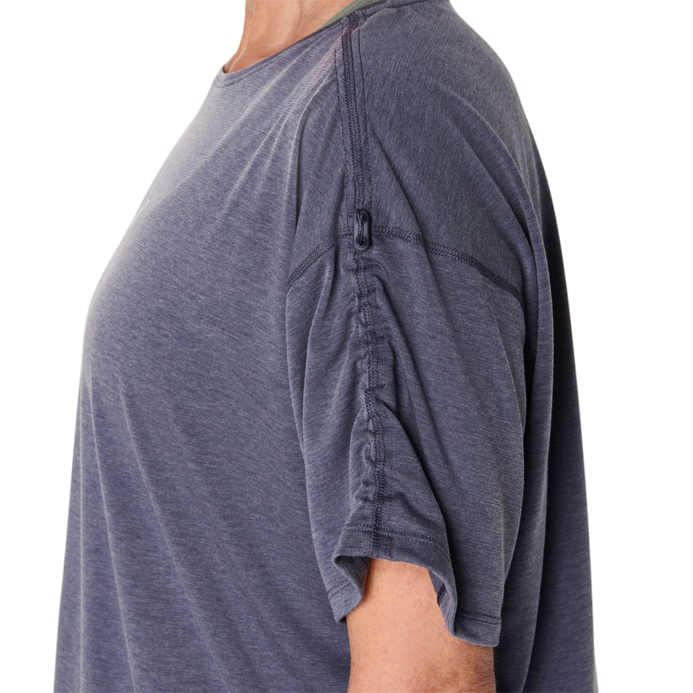 Camiseta ASICS Nagino Run Adjustable - Feminino - Azul - tam: 3G — foto 6