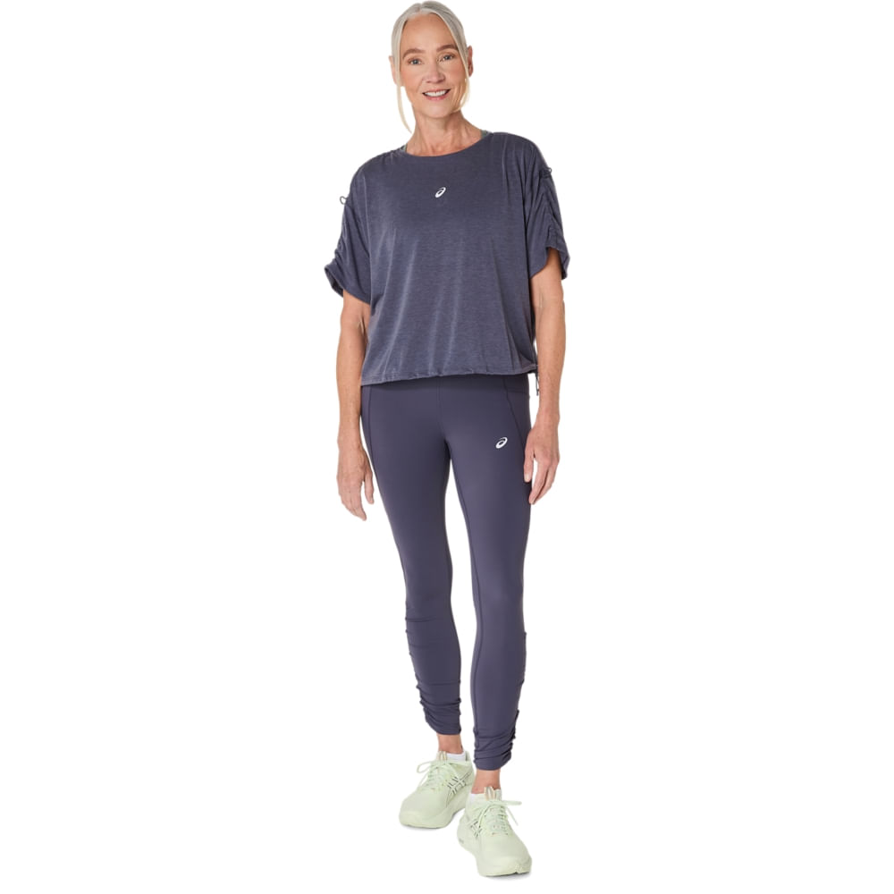Camiseta ASICS Nagino Run Adjustable - Feminino - Azul - tam: 3G — foto 8