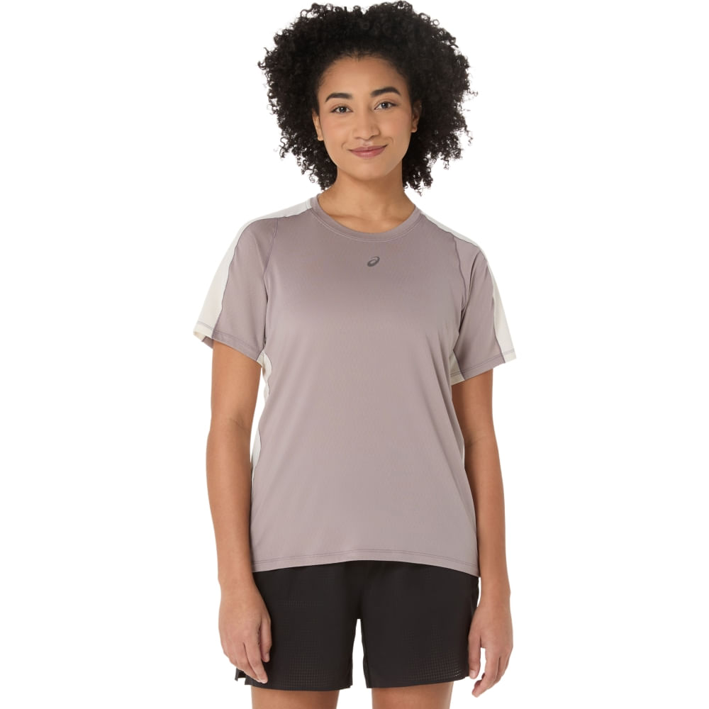 Camiseta ASICS Fujitrail Elite – Feminino – Rosa/Bege