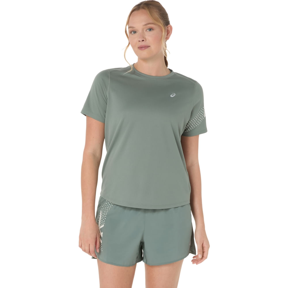Camiseta ASICS Icon - Feminino - Verde - tam: M