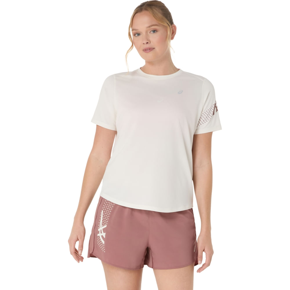 Camiseta ASICS Icon - Feminino - Bege - tam: GG