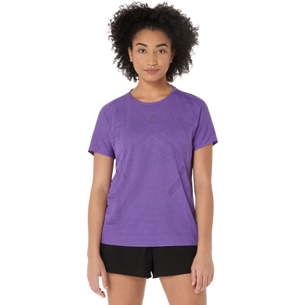 Camiseta ASICS Metarun - Feminino - Roxo - tam: GG