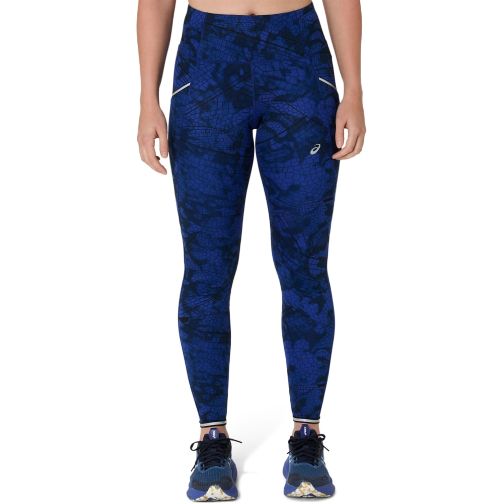 Calça ASICS Legging Road Lite-Show - Feminino - Preto/Azul