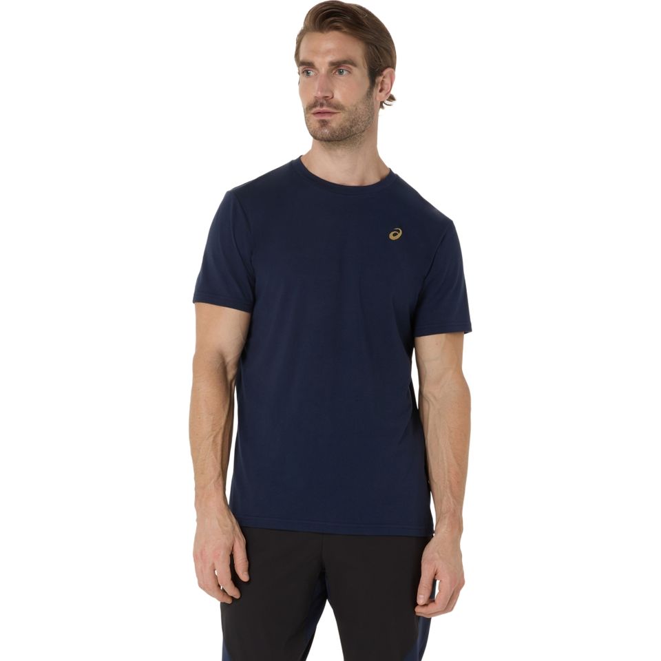 Camiseta Asics Spiral Embroidery  - Masculino - Azul