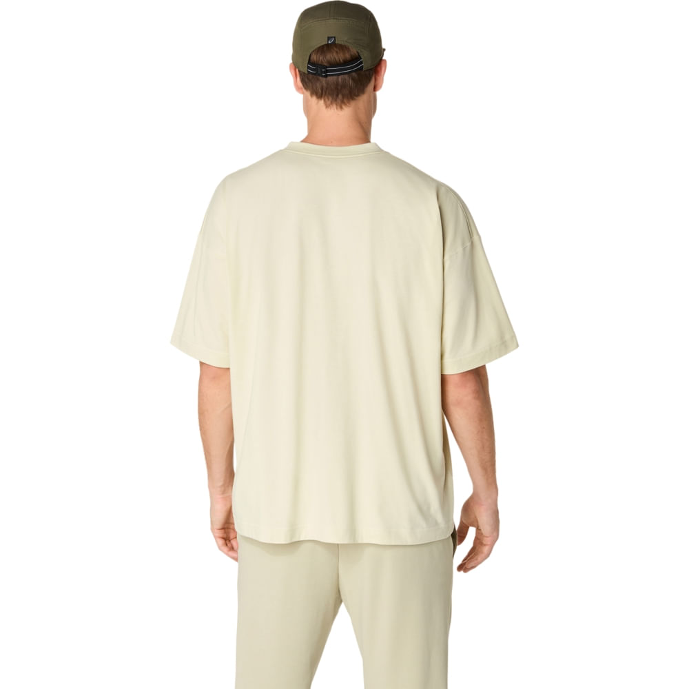 Camiseta ASICS Spiral Relaxed Fit Embroidery - Masculino - Verde - tam: P