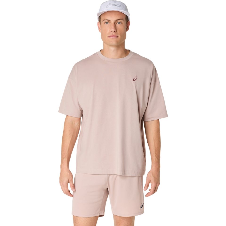 Camiseta Asics Spiral Relaxed Fit Embroidery  - Masculino - Rosa