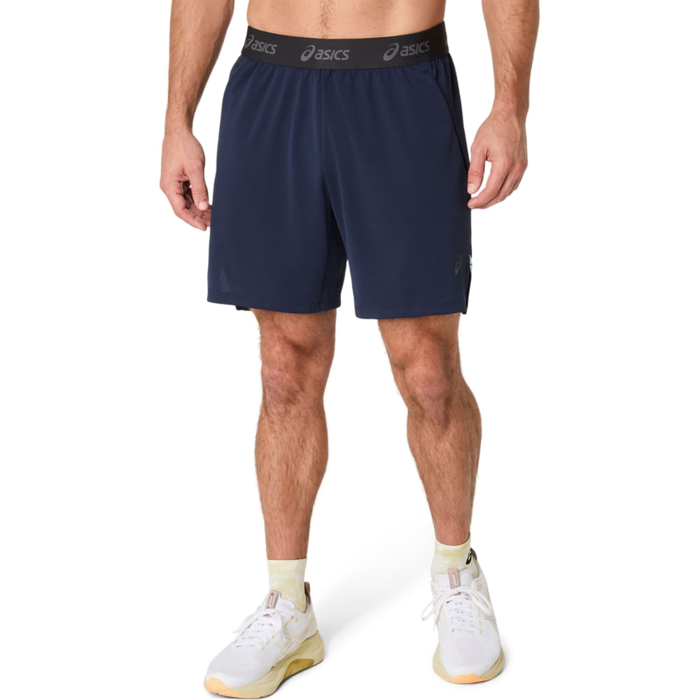 Shorts ASICS Actibreeze Vented Knit 7In - Masculino - Azul - tam: M