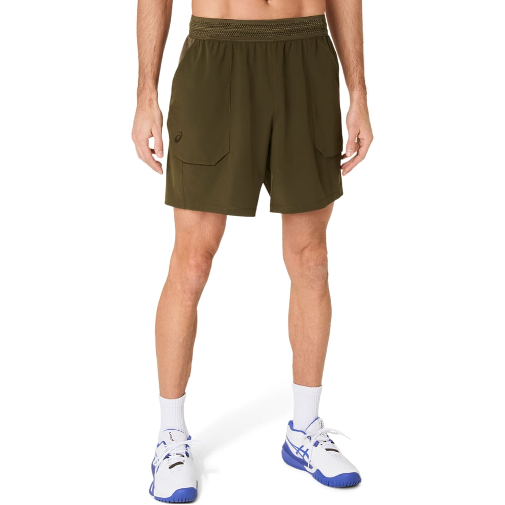 Shorts ASICS Match 7In - Masculino - Marrom