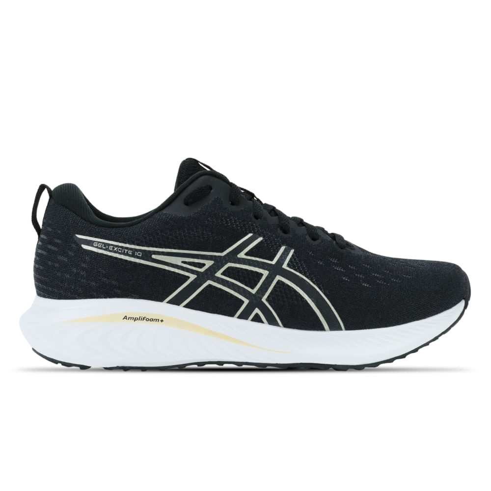 Tênis ASICS GEL-Excite 10 - Feminino - Preto/Dourado - ASICS Tênis ASICS GEL-Excite 10 - Feminino - Preto/Dourado - ASICS