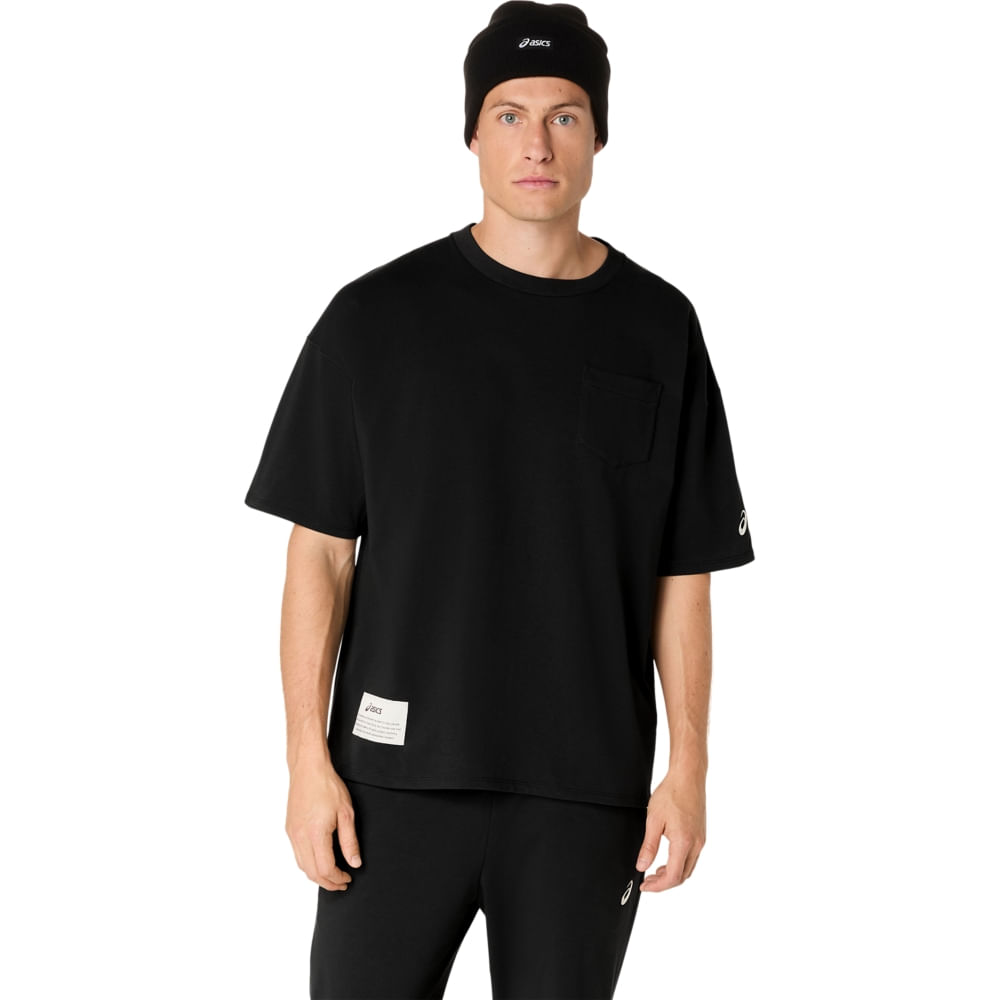 Camiseta ASICS Heavy Weight Relaxed Pocket - Masculino - PERFORMANCE BLACK - tam: P
