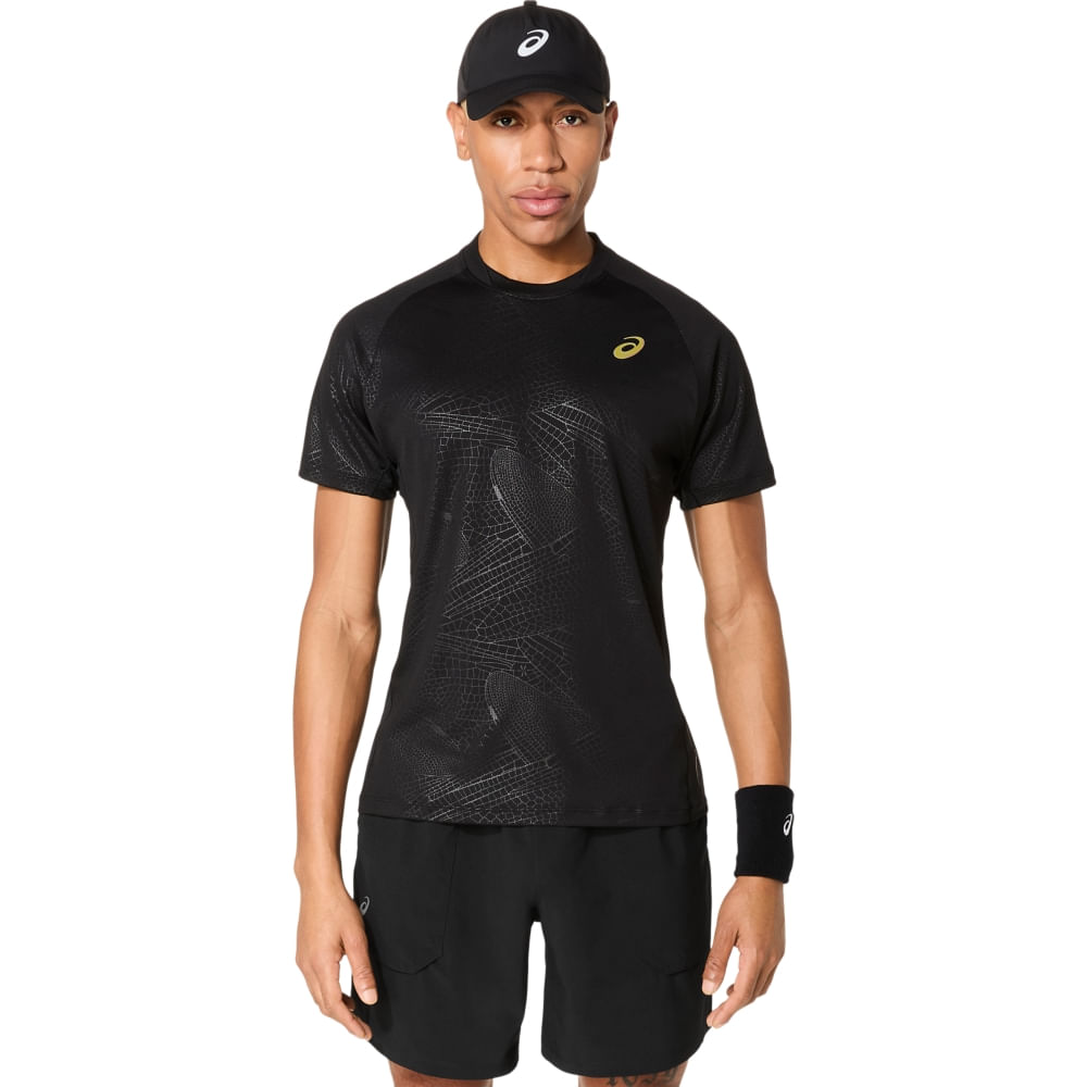 Camiseta ASICS Match Night Energy - Masculino - Preto