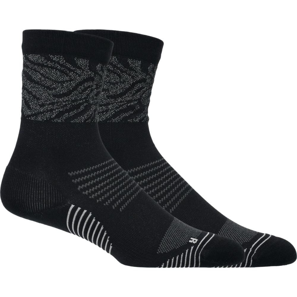 Meia ASICS Performance Run Crew - Lite Show - Unissex - Preto - tam: IV
