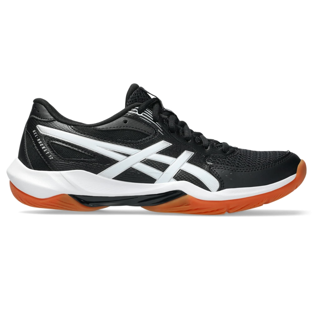 Tênis ASICS Gel-Rocket 12 – Feminino – Preto/Branco